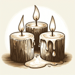 świece z drewnianym knotem