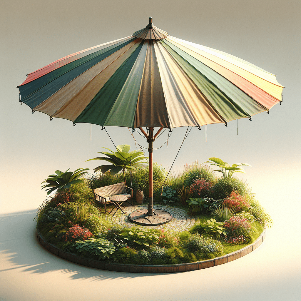 duży parasol ogrodowy
