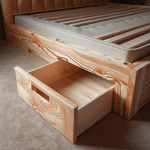 drewniane łóżka sosnowe z pojemnikiem