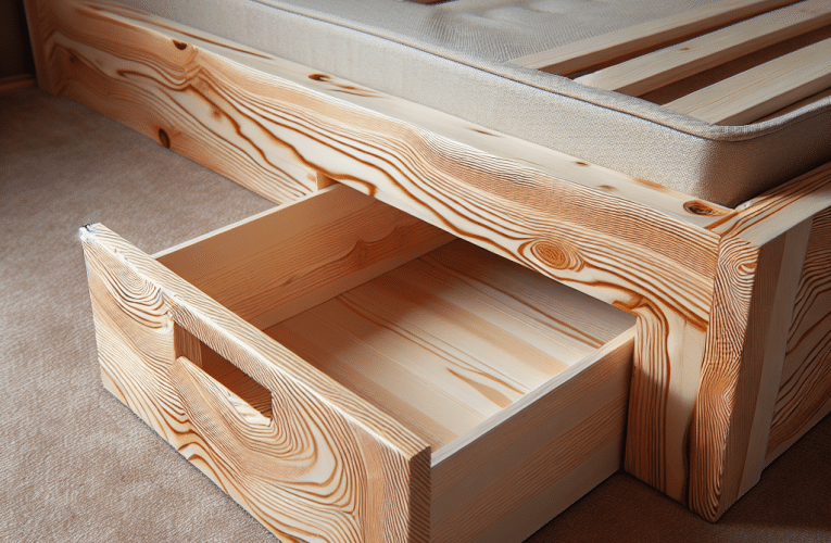 Drewniane łóżka sosnowe z pojemnikiem – idealne rozwiązanie do małych mieszkań