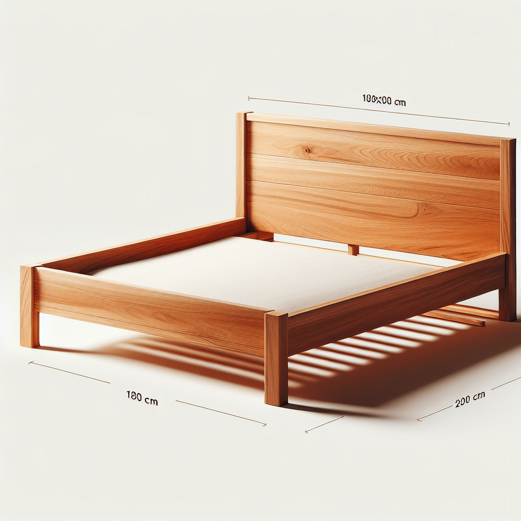 łóżko z litego drewna 180x200