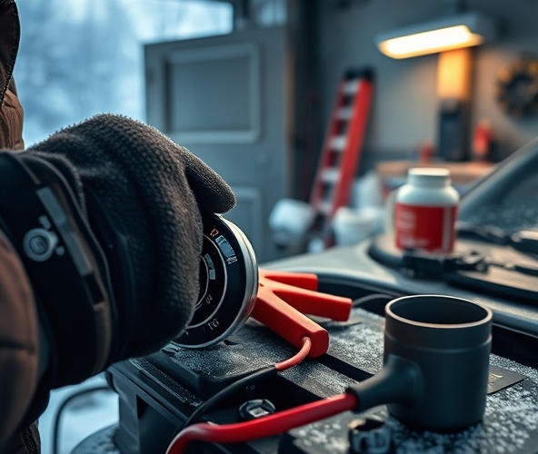 Jak ustawić prąd ładowania akumulatora na prostowniku zimą w garażu?