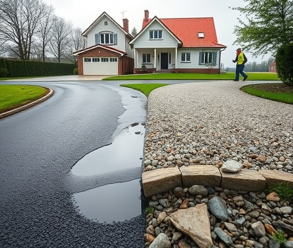 Jakie kruszywo pod podjazd w Pruszkowie nie zatrzymuje wody?