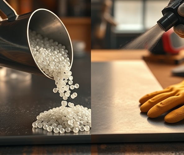 Kulki szklane do szkiełkowania: czy zmatowią cienką blachę w domu?