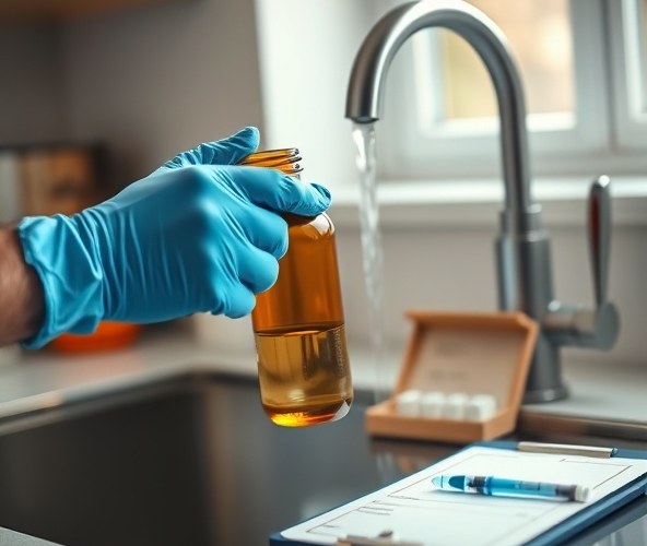 Jak właściciel pobiera próbkę wody pitnej do laboratorium badań wody?