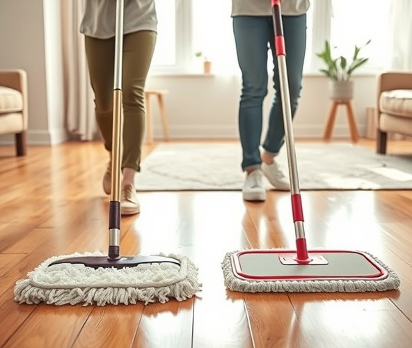 Mop akrylowy kieszeniowy czy na rzep dla domu — szybsze sprzątanie?