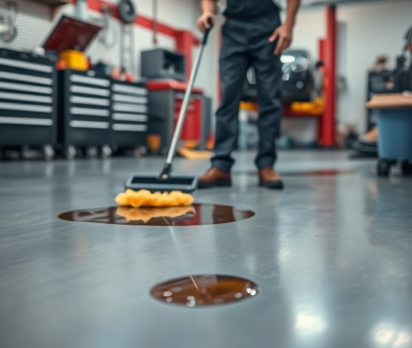 Jak posadzki odporne na oleje ułatwią małemu warsztatowi sprzątanie?