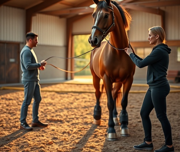 Czy rehabilitacja kobyłka u konia powinna obejmować lonżowanie?