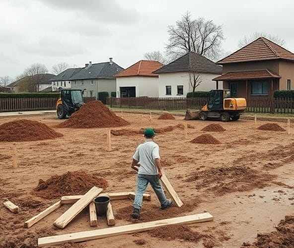 Jak taniej wyrównać teren na gliniastej glebie w Nadarzynie?