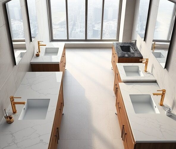 Jakie blaty z kamienia naturalnego do łazienki w Warszawie nie plamią?