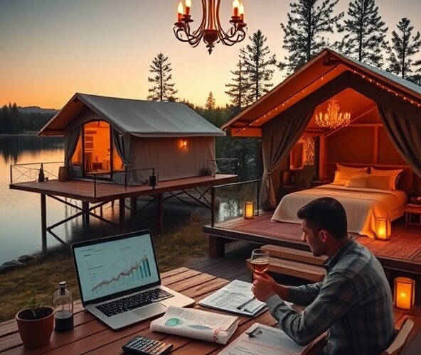 Jak ustalić cenę wynajmu nocnego ekskluzywnych namiotów glampingowych na sezon?