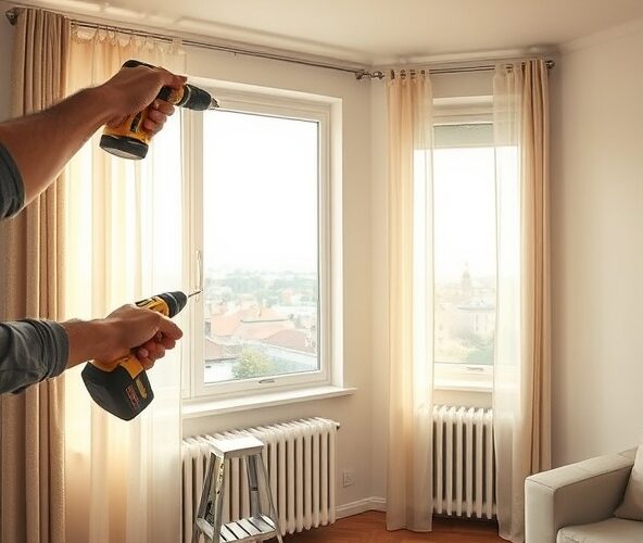 Jak zamontować karnisze podwójne w mieszkaniu na wynajem w Warszawie?