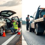 przebita opona w aucie