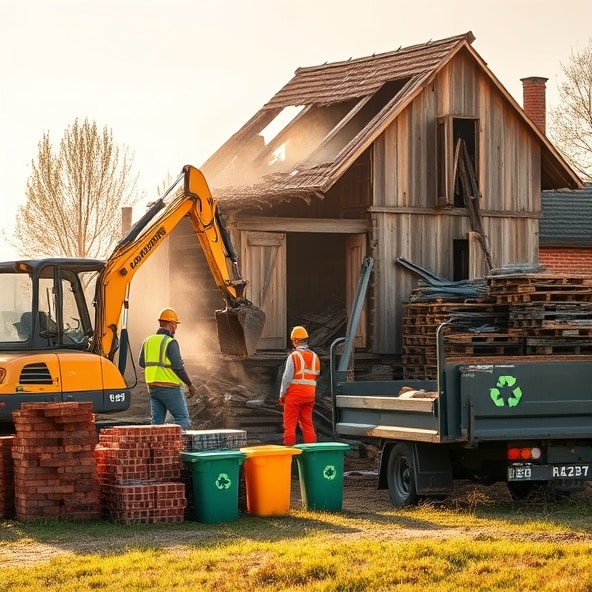 rozbiórka budynku gospodarczego
