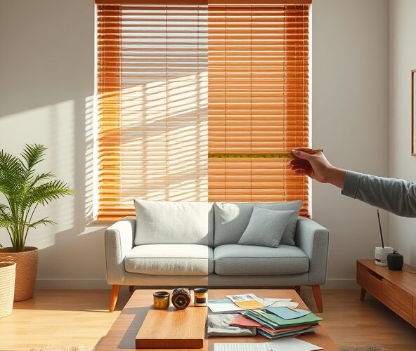 Jak dobrać żaluzje drewniane do salonu i uniknąć błędów pomiaru?