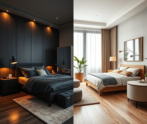 Czy ciemne meble w sypialni optycznie pomniejszą pokój?