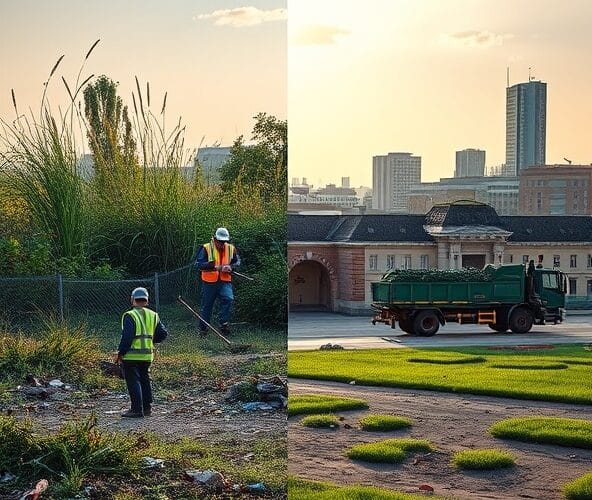 Czy czyszczenie działek w Warszawie lepiej zlecić z pełnym wywozem?