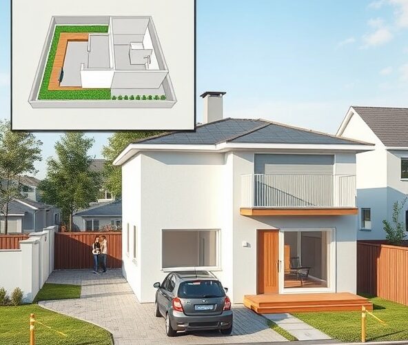 Czy dom 70m2 bez pozwolenia zmieści się na działce 18 m szerokości?