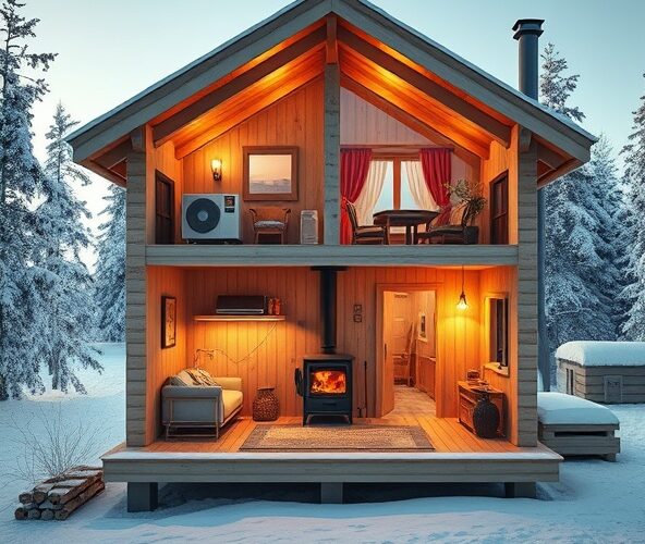 Jak ogrzać domki drewniane całoroczne do 35m tanio i efektywnie?