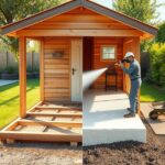 drewniany dom do ogrodu