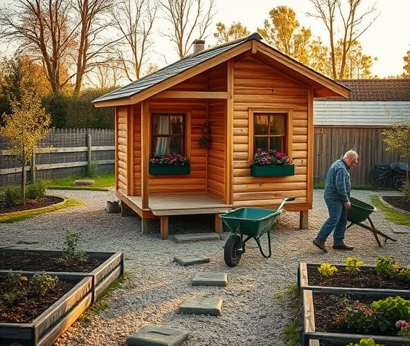 Czy drewniany dom do ogrodu na działce ROD wymaga pozwolenia?
