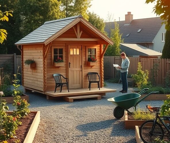 Czy drewniany dom do ogrodu na działce ROD wymaga pozwolenia?