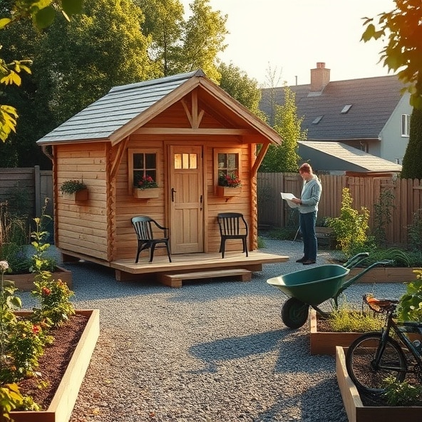 drewniany dom do ogrodu