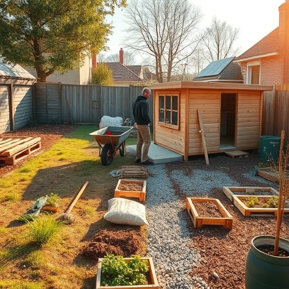 drewniany dom do ogrodu