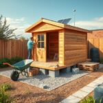 drewniany dom do ogrodu