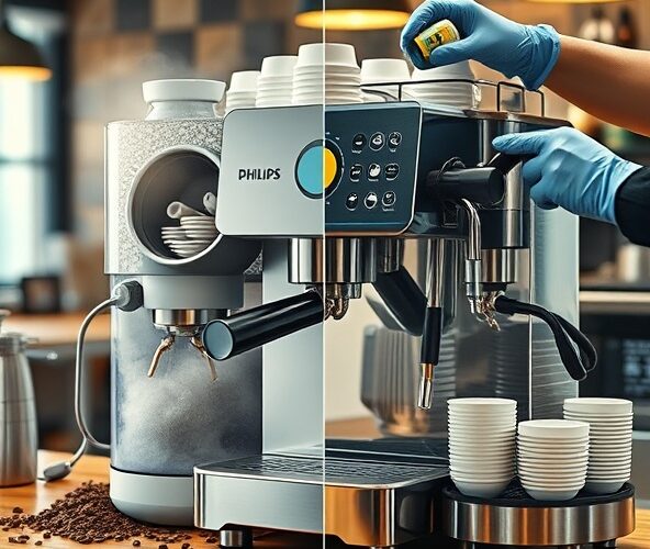 Jak często odkamieniać ekspres do kawy Philips przy 100 kaw dziennie?