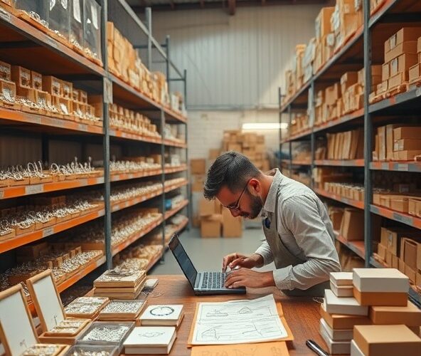 Jak obliczyć punkt zamówień dla małej hurtowni biżuterii srebrnej?