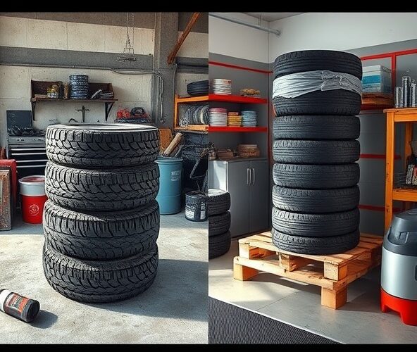 Jak prawidłowo przechowywać opony w garażu, by uniknąć deformacji?