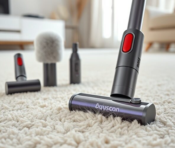 Które końcówki Dyson najlepiej usuwają sierść z delikatnych dywanów?