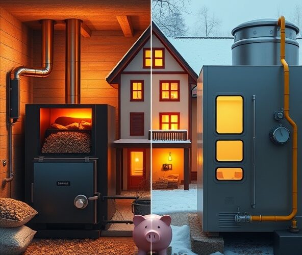 Kocioł na pellet czy gazowy w pensjonacie 10 pokoi: co taniej ogrzeje?