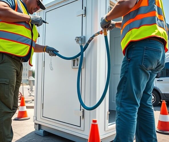 Jak szybko ustawić i podłączyć kontener sanitarny przy wynajmie?