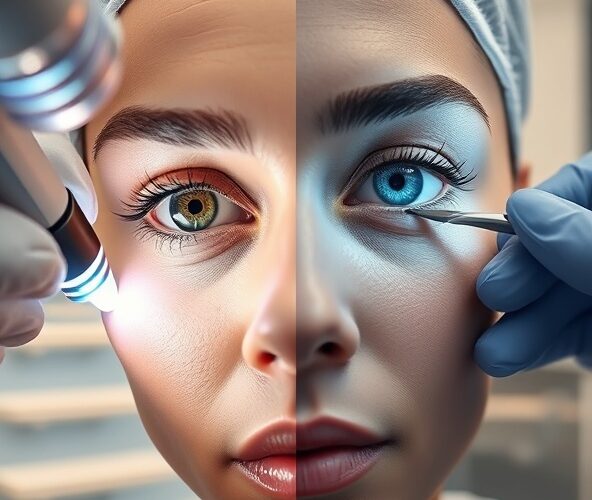 Korekcja powiek w Łodzi: laser czy skalpel przy cienkiej skórze?