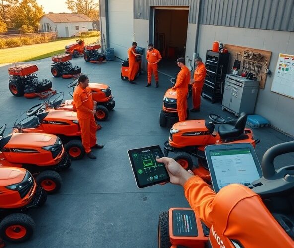 Jak planować serwis 10 kosiarek Kubota przy 95% dostępności?