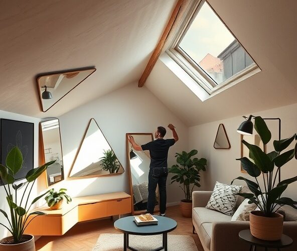 Gdzie w Warszawie zamówić nietypowe lustra pod skosy do kawalerki?