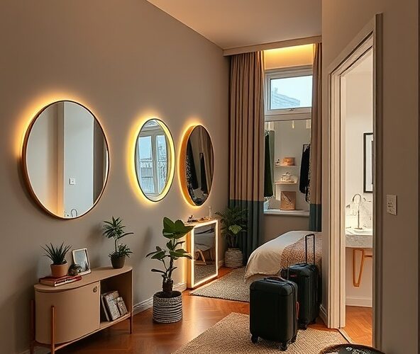 Czy w Warszawie warto montować lustra nietypowe z LED pod Airbnb?