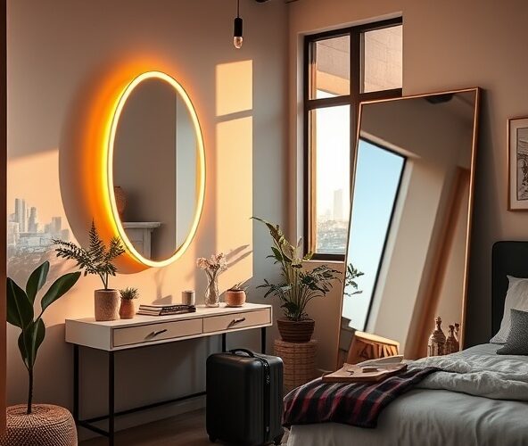 Czy w Warszawie warto montować lustra nietypowe z LED pod Airbnb?