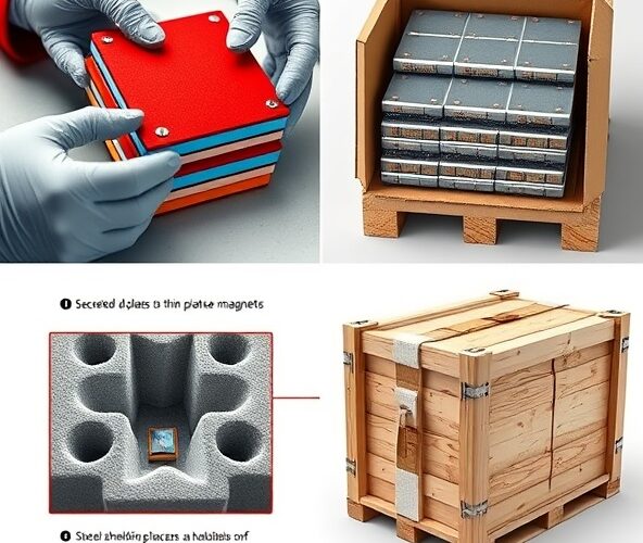 Jak pakować magnesy płytkowe, by uniknąć odmagnesowania w transporcie?