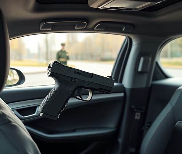Czy magnetyczny uchwyt na broń w aucie spełnia polskie przepisy?