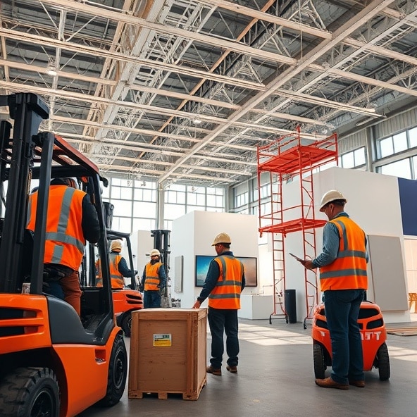 montaż stoisk targowych