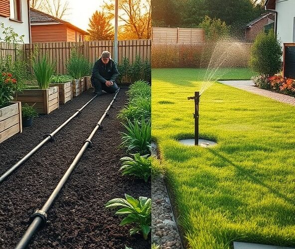 System kroplowy czy zraszacze dla małego ogrodu w Milanówku — oszczędność?