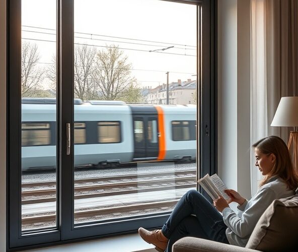 Okna aluminiowe Warszawa Wawer: jaki pakiet szyb na hałas SKM?