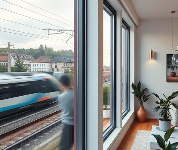 Okna aluminiowe Warszawa Wawer: jaki pakiet szyb na hałas SKM?