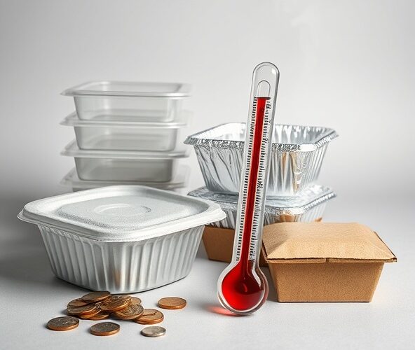 Które materiały opakowań odporne na temperaturę do 70°C są najtańsze?