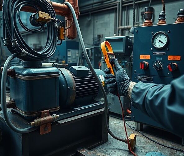 Czy opory rozruchowe uruchomią pompę warsztatową 5,5 kW z agregatu?