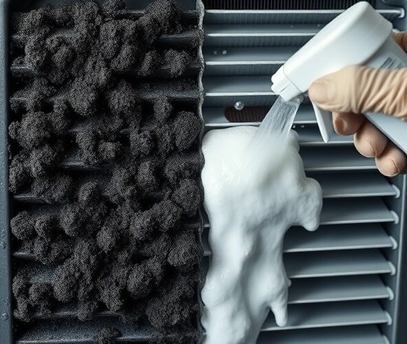 Jaki płyn do czyszczenia klimatyzacji usunie pleśń z parownika?