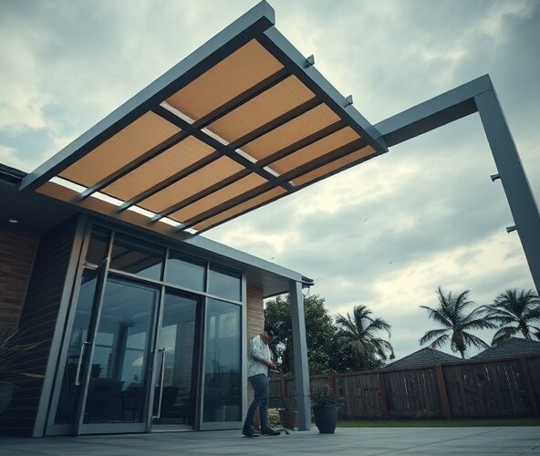 Jak zabezpieczyć pergolę z rozsuwanym dachem przed silnym wiatrem?